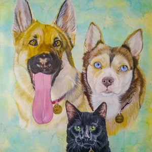 Large Custom Pet Portrait 16x20 acrylic painting
