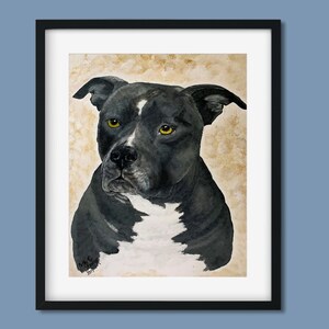 Grande personalizado pintado a mano retrato de la mascota 16x20 pintura acrílica - original