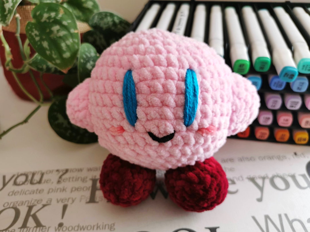 Amigurumi Kirby Plush Crochet Kirby Plush Handmade Anime Etsy