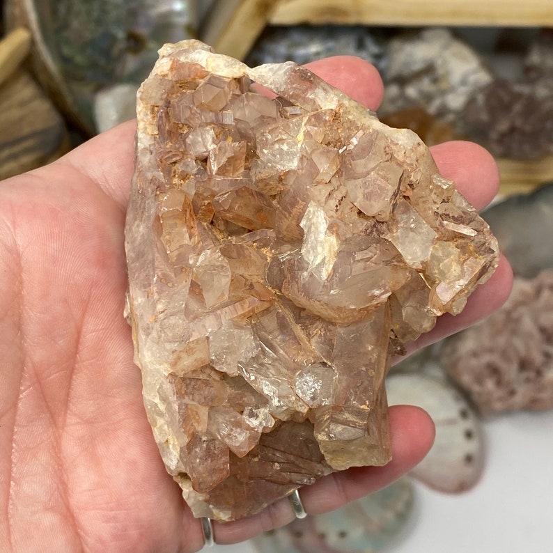 red quartz tangerine quartz Red Tangerine Lemurian Quartz Cluster Points lemurian clusters red lemurian lemurian tangerine lemurian