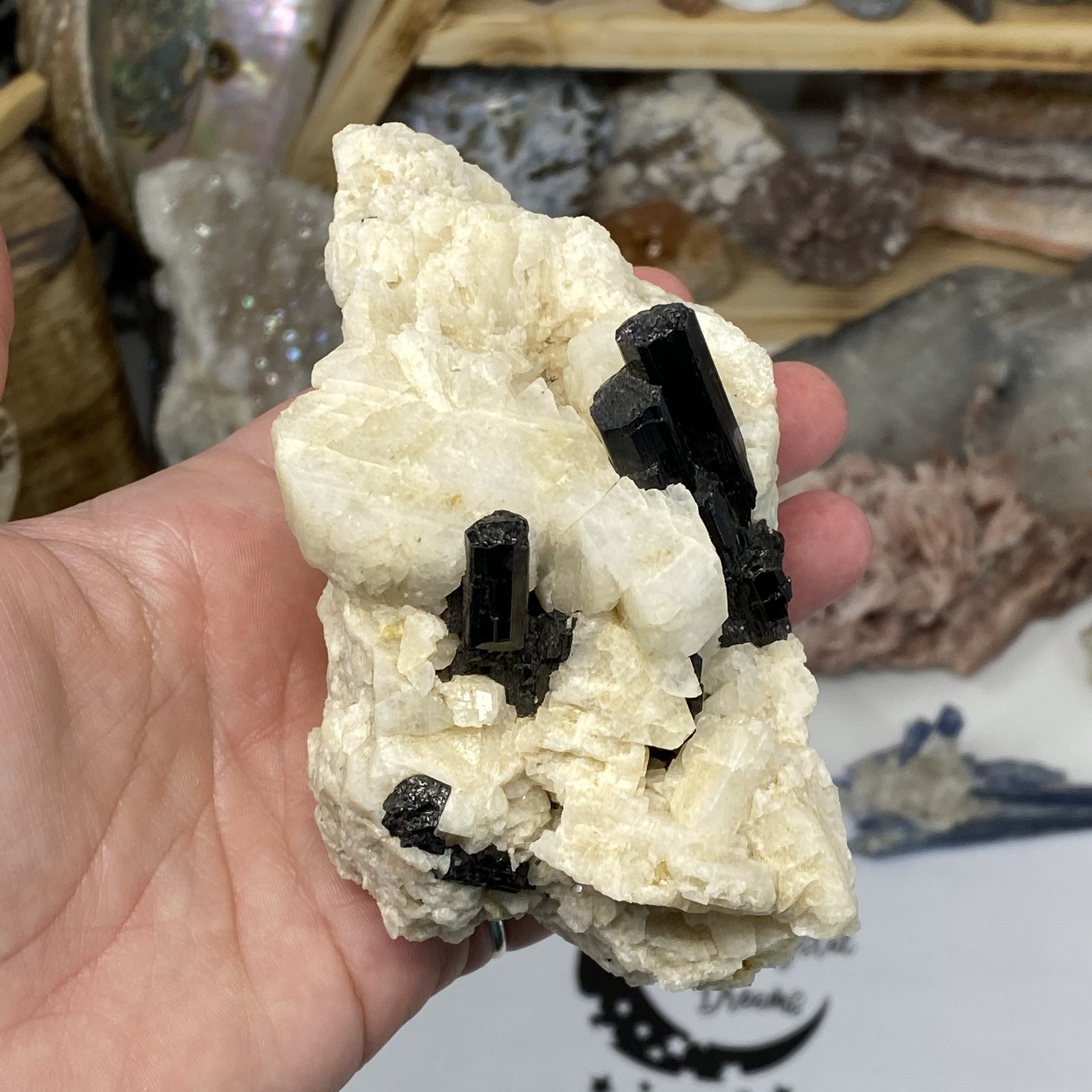 Black tourmaline sale in feldspar