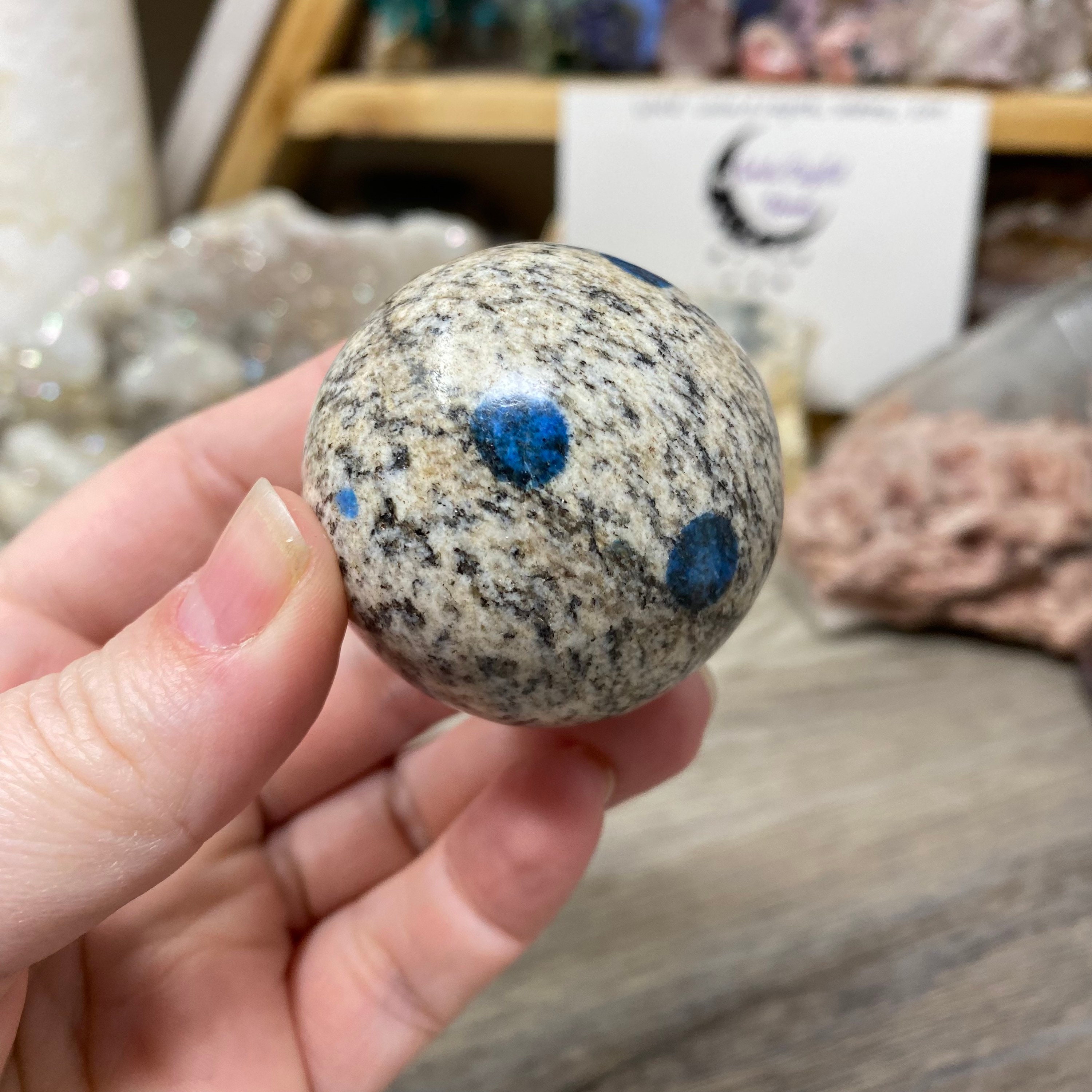 K2 44mm Sphere K2 Azurite Spheres Granite Azurite Spheres - Etsy