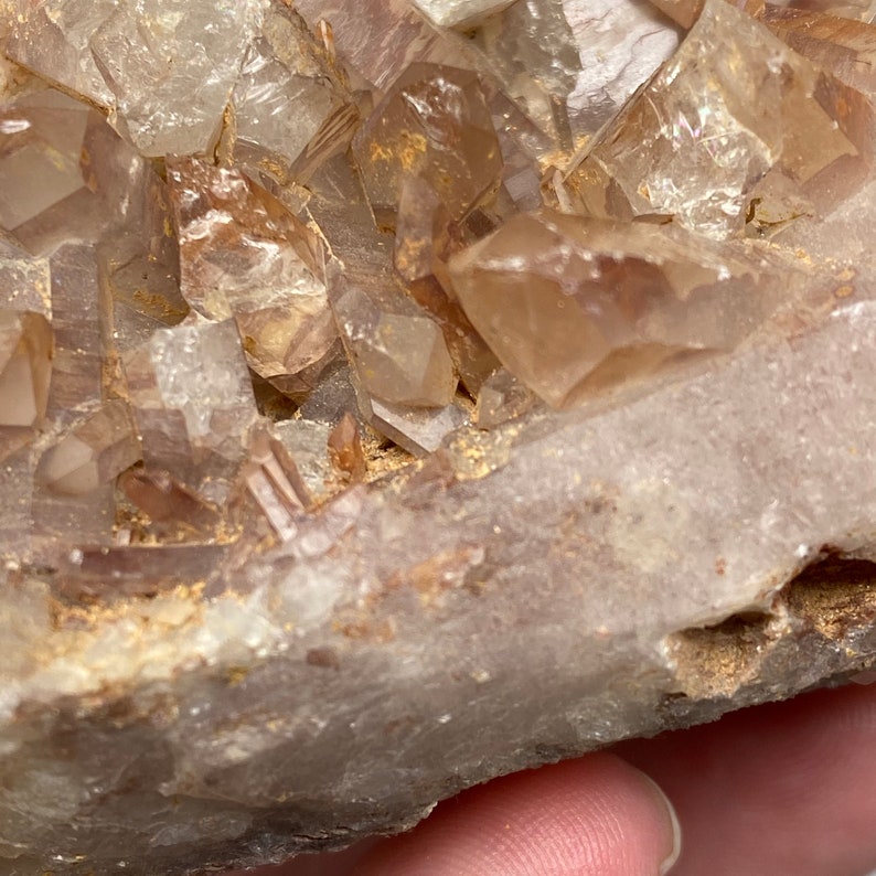 red quartz tangerine quartz Red Tangerine Lemurian Quartz Cluster Points lemurian clusters red lemurian lemurian tangerine lemurian
