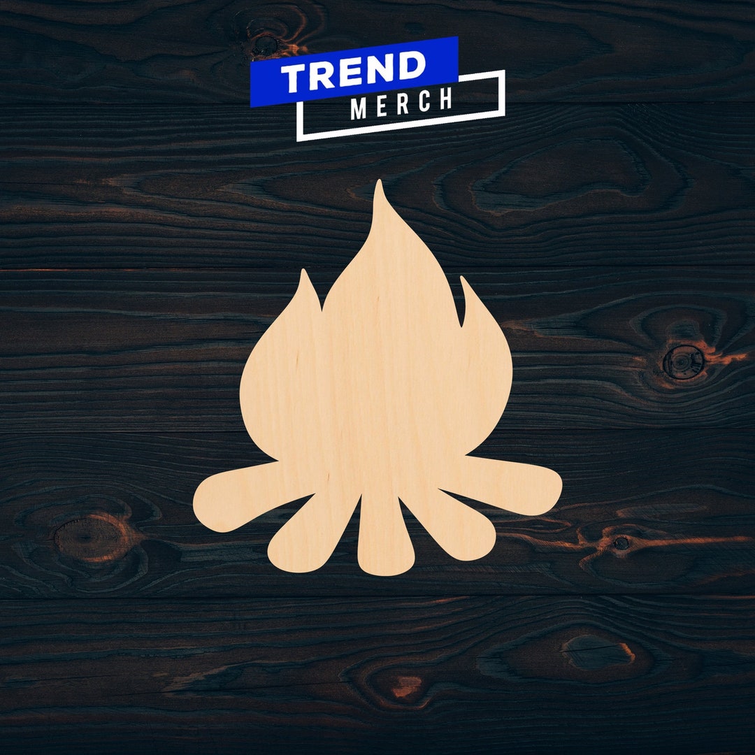 Campfire Wood Cutout, Campfire Wood Shape, Unfinished Wooden Shape ...