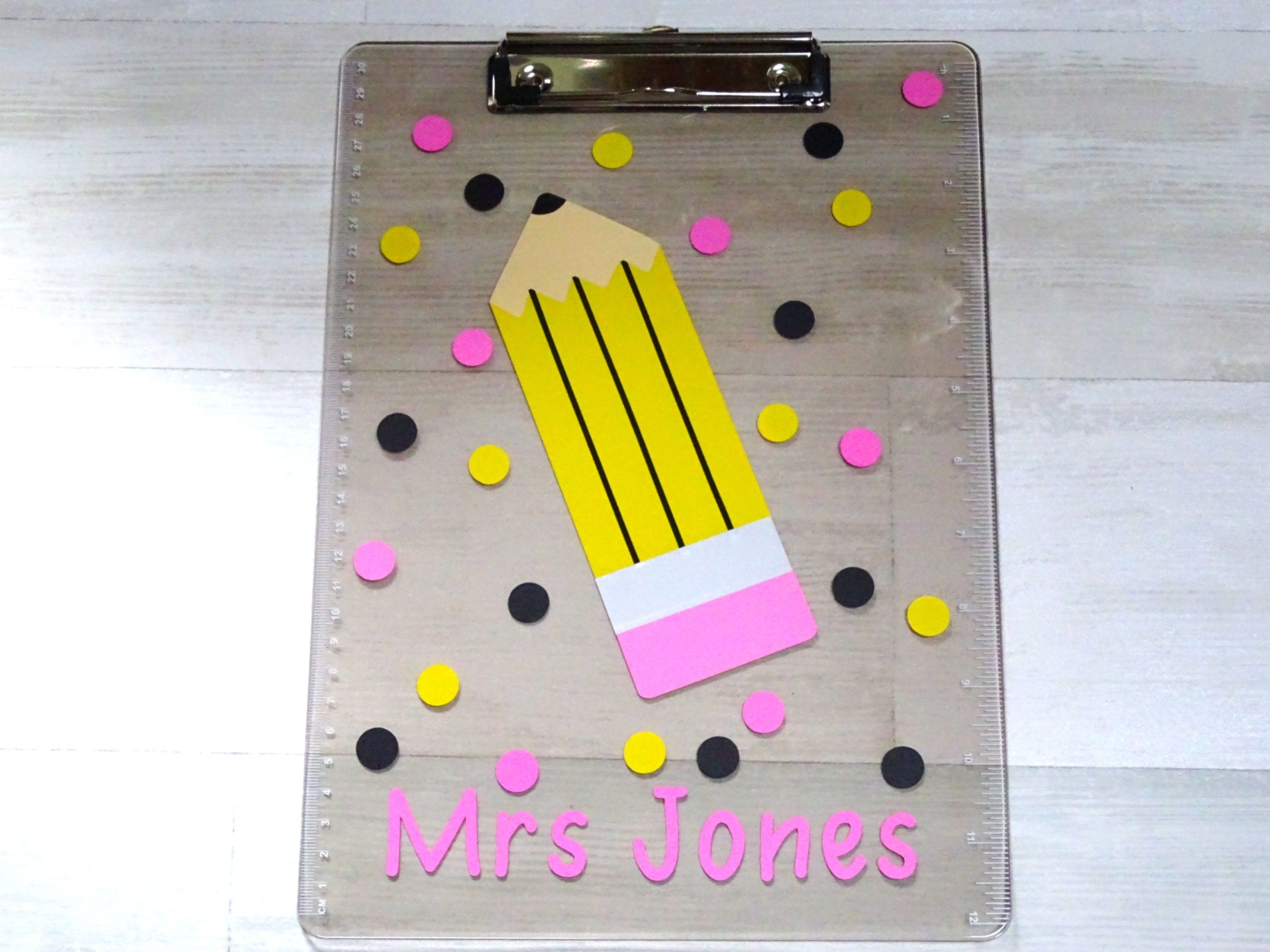 Personalised Pencil Clipboard Handmade Teacher Teaching Assistant Gift