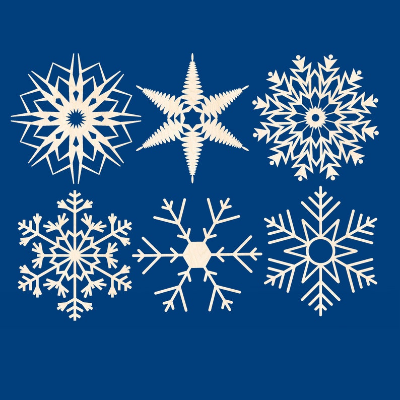 Snowflakes Cnc Laser Cutting File / Vector Model for Laser Cut Etsy