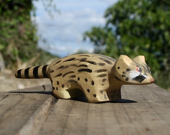 Wooden genet⎜Wooden wild animals⎜Animal toy⎜Wooden toy⎜Ecologic toy⎜Educational toy⎜Child gift⎜Wood decoration⎜Genet toy⎜Genet