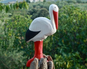 Cigüeña de madera⎟Animales de madera⎟Animal juguete⎟Juguete de madera⎟Juguete Ecológico⎟Educativo⎟Regalo niños⎟Decoración⎟Cigüeña de juguete