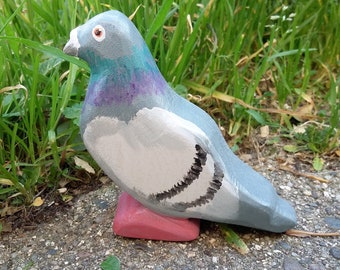 Wooden city pigeon, Wooden mail pigeon, Wooden animals, Animal toy, Eco-friendly wooden toy, Educational toy