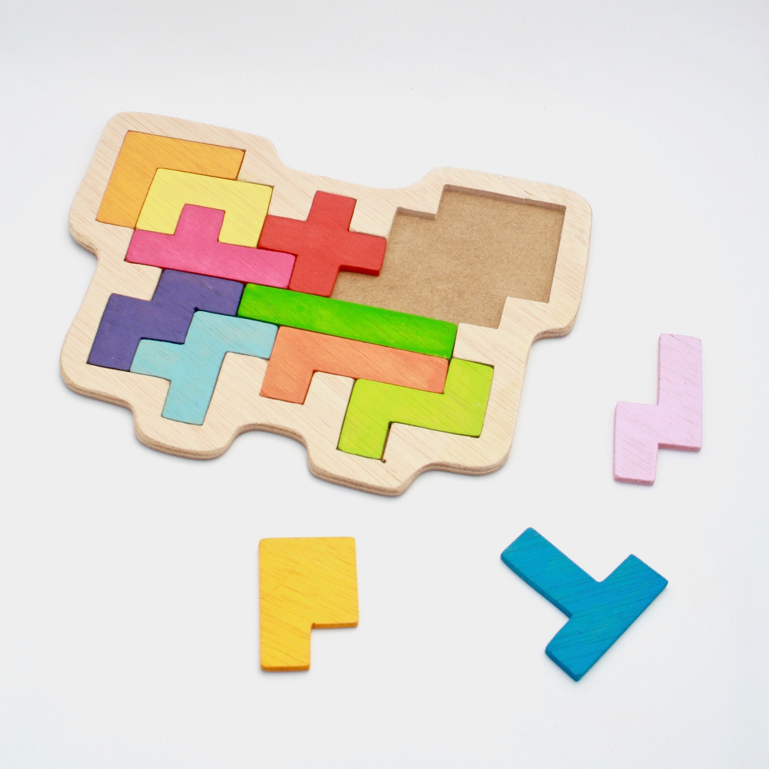 Rompecabezas De Madera Toyvian 8 Piezas - Diseño Ciempiés, Para Pintar, Tamaño 17x17 Cm, Para Niños