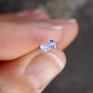 Natural Tanzanite 14k Gold Filled or 925 Sterling Silver Tiny 3mm Round Small Stud Earrings Gift