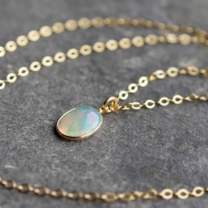 Ethiopian Welo Opal 14k Gold Filled Pendant Necklace
