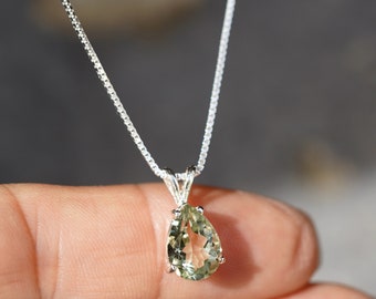 Collana Con Ciondolo In Ametista Verde (Prasiolite) – Argento 925 Jay Jools