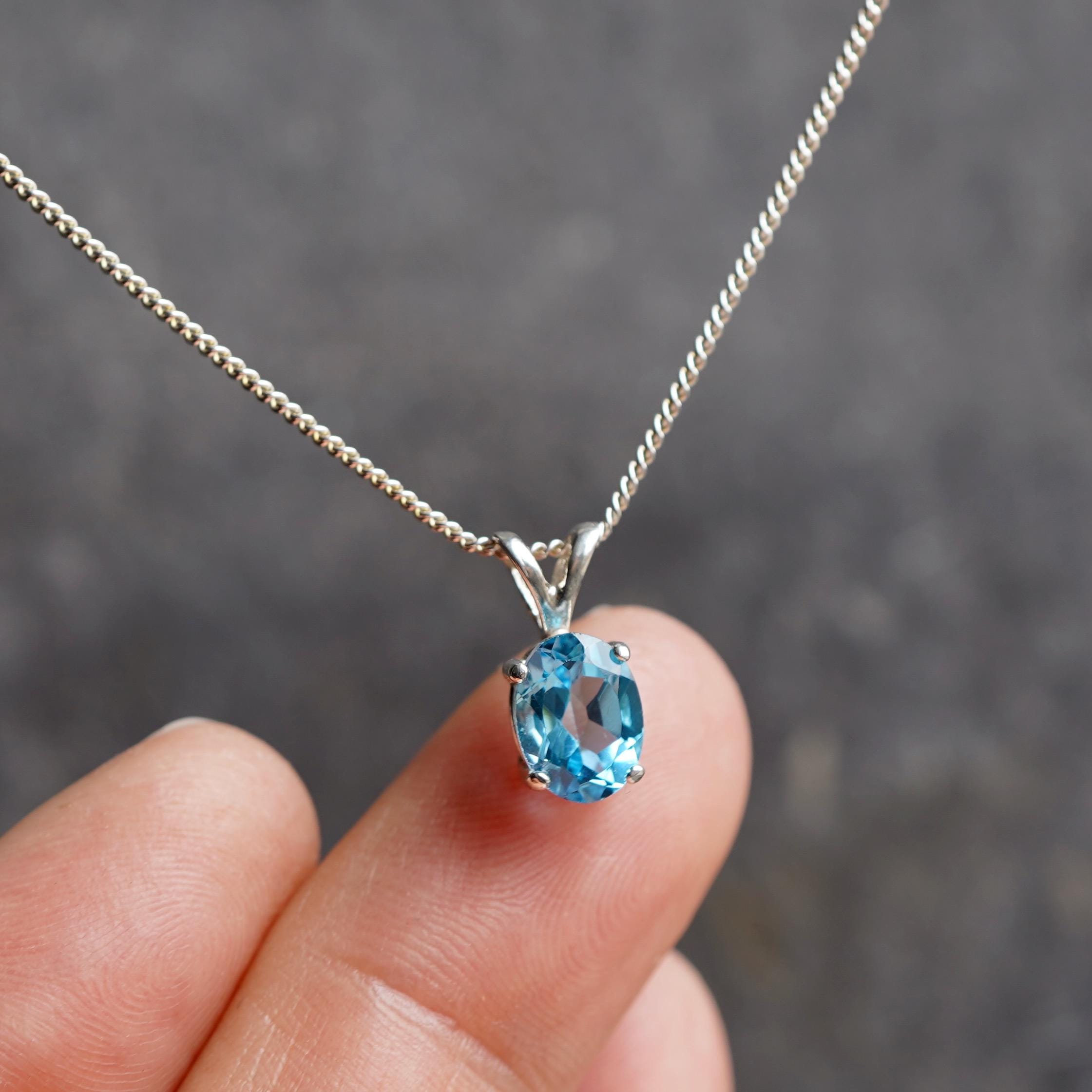 Blue stone necklace - Etsy 日本