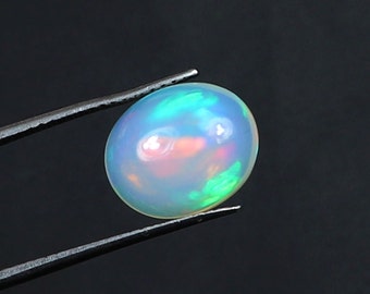 AAA Grade White Opal Cabochon, Welo Gemstone, Flashy Opal Cabs, Oval Shape, Calibrated Opal, Ring Size Cabs, 10x12 MM, Opal Loose Gemstone