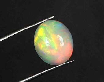 Top Quality Opal Gemstone, Oval Shape, Multi Flashy Fire Opal, Wholesale Opal, Flat Back Cabs, Handmade Gemstone, 10x12 MM, Calibrated Opal