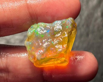 Yellow Opal Raw Healing Crystal Multi Fire Opal Rough Gemstone Jewelry Making Rough Opal Minerals 41 Ct, 29x24x15 MM