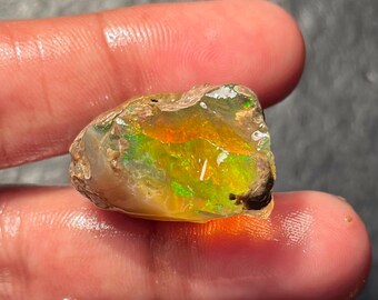 Natural Opal Oil Rough Gemstone Multi Fire Opal Loose Rough Crystal Opal Raw Minerals Stone 41 Ct, Welo Opal Rough 27x24x16.6 MM