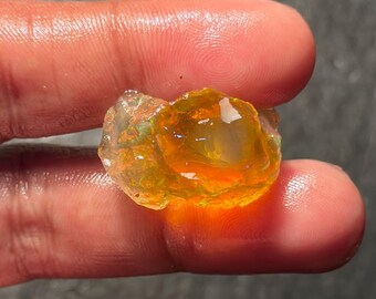 Yellow Opal Raw Minerals Gemstone Fire Opal Stone Opal Rough Crystal Welo Opal Rough Gemstone Jewelry Making 26.8 Ct, 26x16 MM
