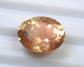 Faceted Oval Oregon Sunstone – AAA Grade Loose Gemstone, 3.50 Cts