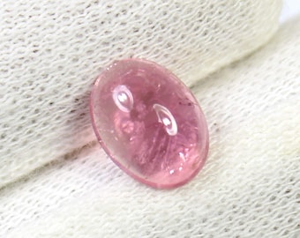 Natural Tourmaline Pink Color Gemstone Oval Tourmaline Loose Cabochon Flat Back Cabs Polished Tourmaline Stone Gift For Her