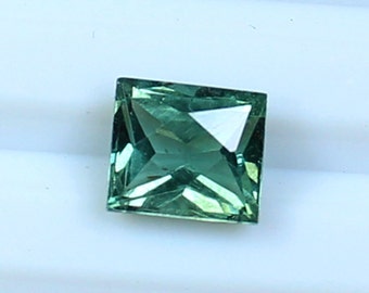 Tourmaline Cut, Natural Green Tourmaline Faceted, Cushion Shape, Cut Faceted Gemstone, 7x6x4.6 MM, Tourmaline Gemstone, Jewelry Making
