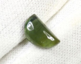 Green Tourmaline Cabochon Smooth Gemstone Tourmaline Loose Crystal Handmade Polished Cabochon Tourmaline Stone 5.10 Cts Fancy Shape