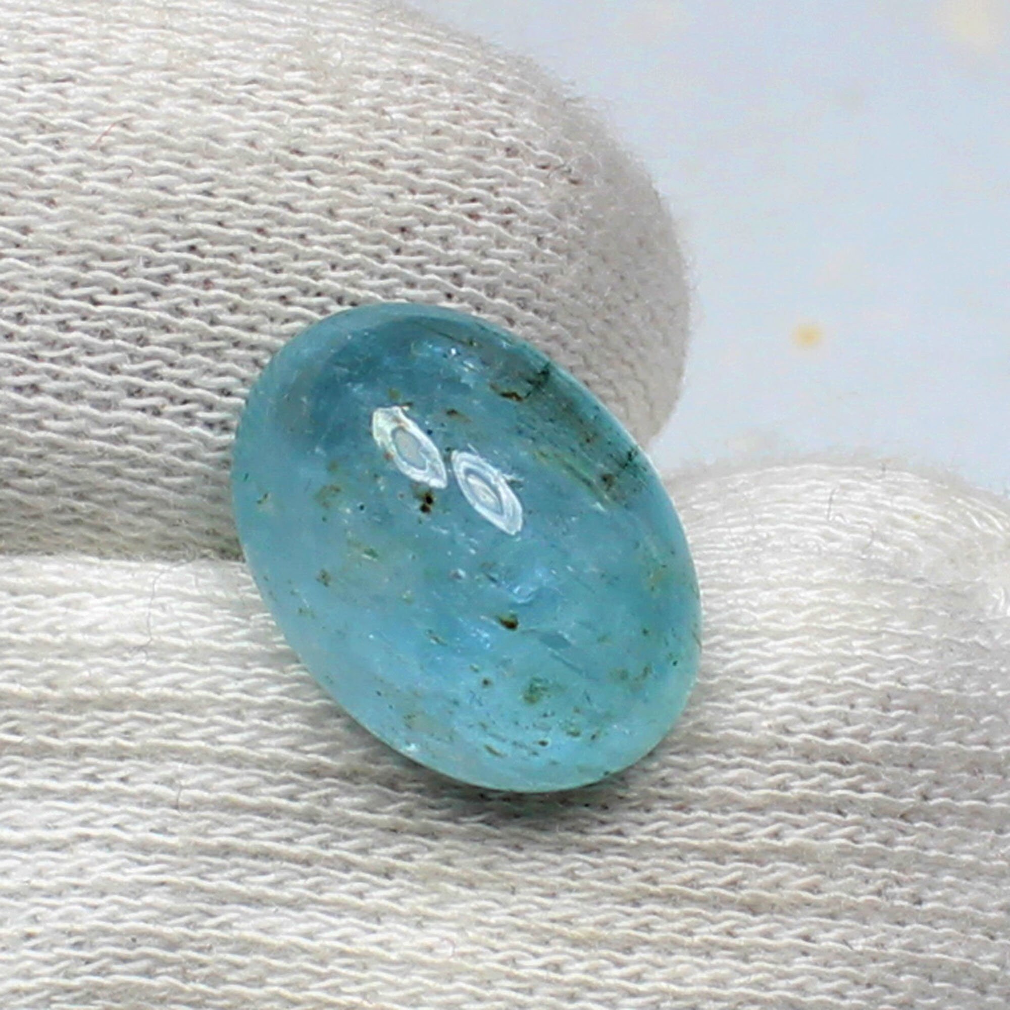 Ice Blue Aquamarine Natural Aquamarine Stone Aquamarine Cabochon Smooth Aqua Cabochon 16x11.7x7.7 MM 9.10 Cts Aquamarine Loose Stone