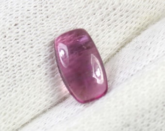 Natural Tourmaline Cabochon Pink Color Tourmaline Gemstone Cushion Shape Polished Gemstone Use Wire Wrapping Jewelry Cabochon 11.8x7x3 MM