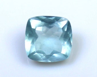 AAA Grade Aquamarine Gemstone Cushion Shape Blue Color Aquamarine Cut Faceted Aquamarine 10x10x6 MM Aquamarine Cut Faceted Gemstone