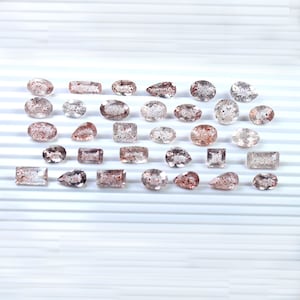 Wholesale Natural Super Seven Quartz Faceted Cut Stone, Bloodshot Stone, Super 7 Stone, Mix Shape Lot, Loose Gemstone, AAA Quality Gemstone