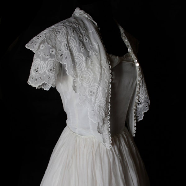 1950er Jahre Vintage Brautkleid | 1950er Jahre Hochzeitskleid