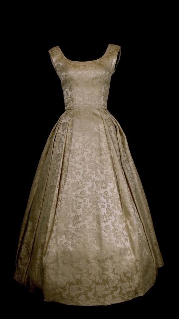 Vintage Wedding Dress | 1950s Gold dress | Vintage
