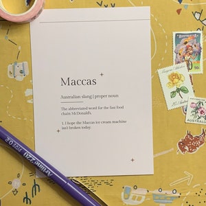 Australijska pocztówka slangowa, Maccas