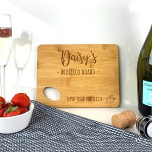 Personalised Prosecco Preparation Cutting Chopping Board, Prosecco Engraved Bamboo Wood, Fizz Preparation Station, Your Prosecco Bar Sign Prosecco Board