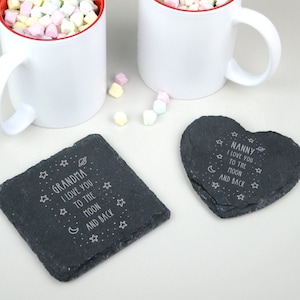 Cute Gift for Grandma Nannysaurus Grannysaurus Grandmother Granny Dinosaur Coaster Square Slate Funny Gift Nana Mothers Day Gift