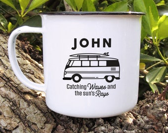 VW Personalised Mug VW Campervan ADD NAME #WALES 1