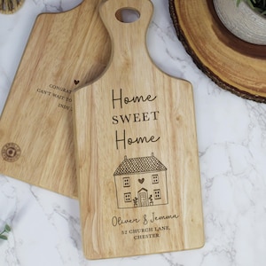 Home Sweet Home Chopping Board, Wooden Family Name, Moving House, New Home Gift, Housewarming Gifts, Gift for Couples, Personalised Gift
