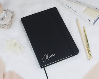 Personalised Hardback Notebook, A6 A5 A4 Lined Notepad, New Job Stationary Gift, Travel Journal, Undated 2025 Diary, Planner, Office Gift