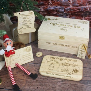 Traditional Father Christmas Magic Bundle, Gold Xmas Bundle, Magic Key, Santa Lost Button, Elf Postcard, Letter from Santa, Xmas Eve Board