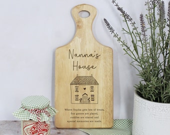 Grandma’s House Board, Grandma Gift, Personalised Wooden Paddle Board, Mother’s Day Gift for Nanna, Granny, Nanny, New Home, Housewarming