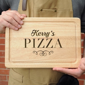 Pizza Serving Board Personalised Pizzeria Serving Platter Wood Pizza Plate Custom Name Pizza Gift Pizza Kitchen Decor Tray for Pizza