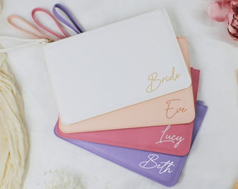 Borsa a mano personalizzata per damigella d'onore, borsa a mano per la madre della sposa, pochette per il giorno delle nozze