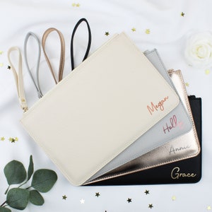 Personalised bridal clutch bag on sale