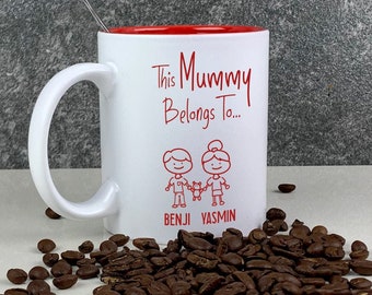 This MUMMY BELONGS TO Mug, Personalised Coffee Mug, Mum Mug, Mummy Mother's Day Gift, Mum Birthday Cup, Mother's Day Present