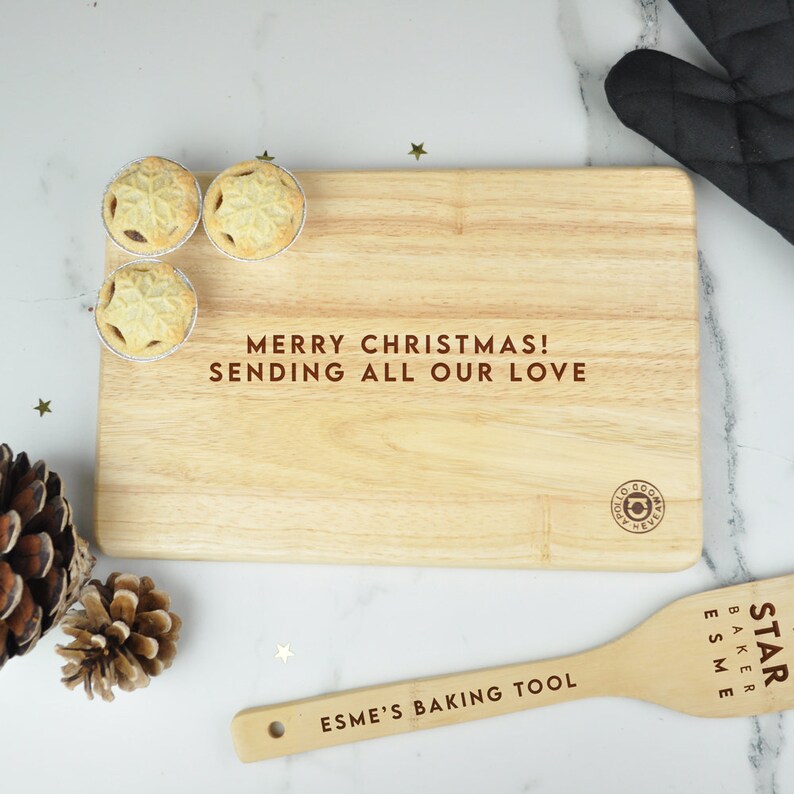 Star Baker Set Personalised Wooden Cutting Board Cake Stand Etsy UK