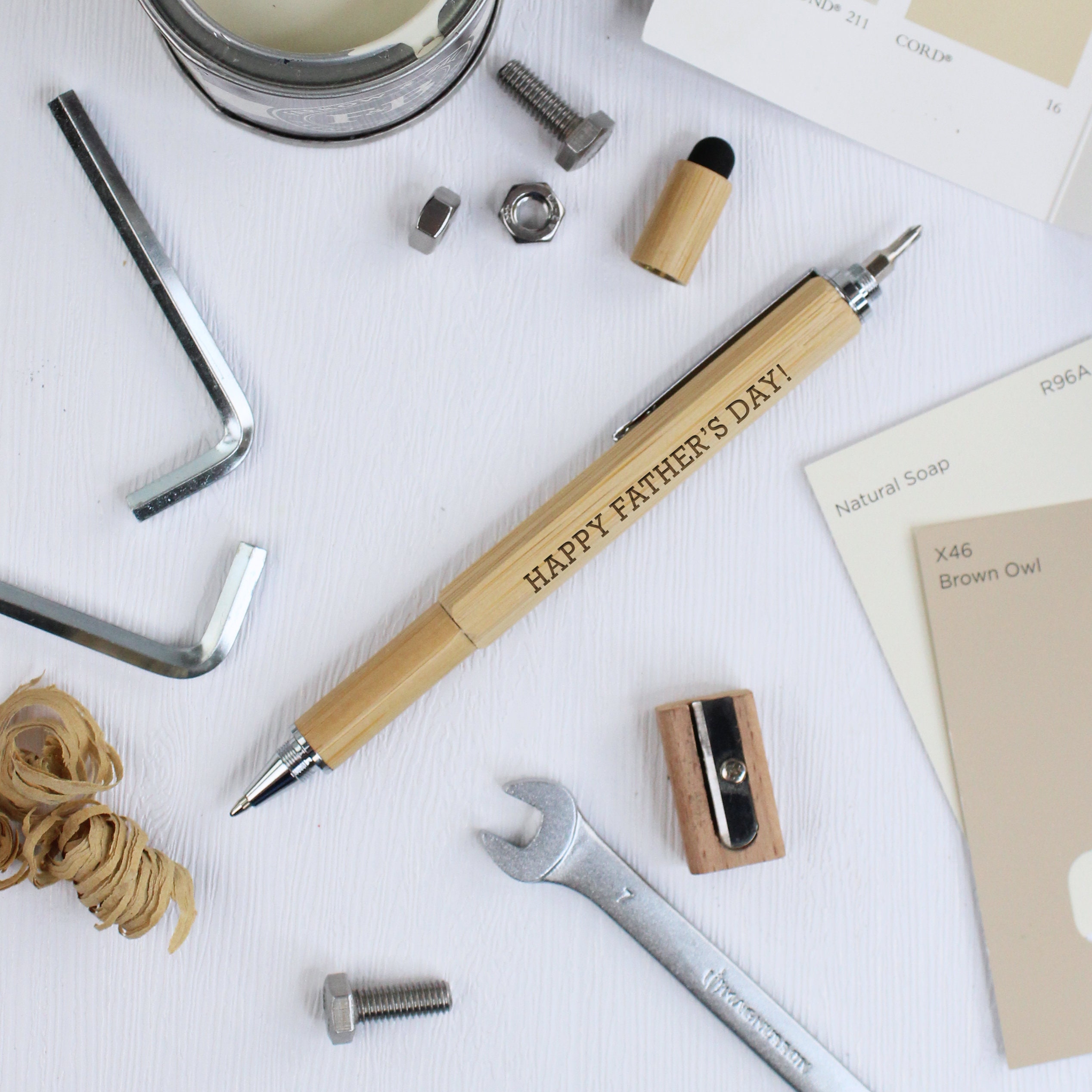 DADDY 6 in 1 Wooden Multifunction Pen With Spirit Level Ruler ...