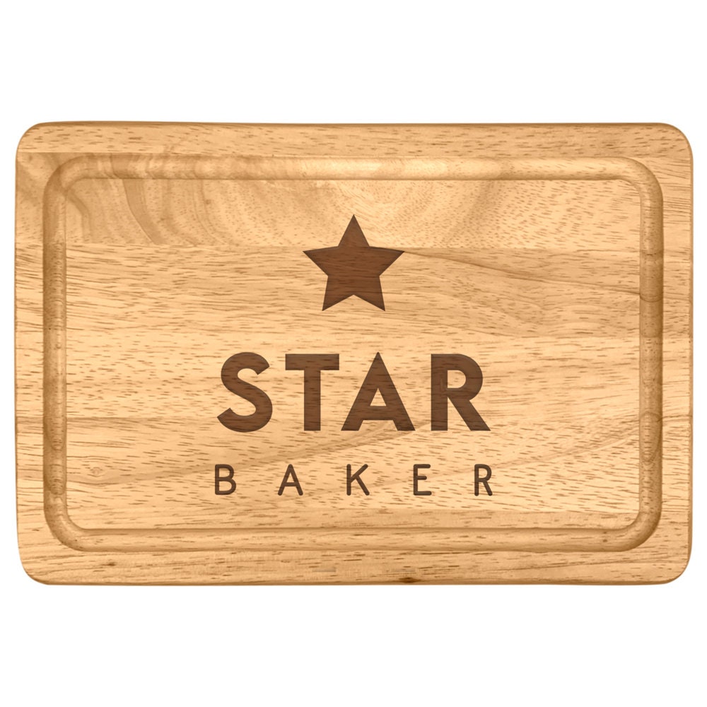 Engraved Wooden Chopping Board 'Star Baker' Cutting / Etsy 日本