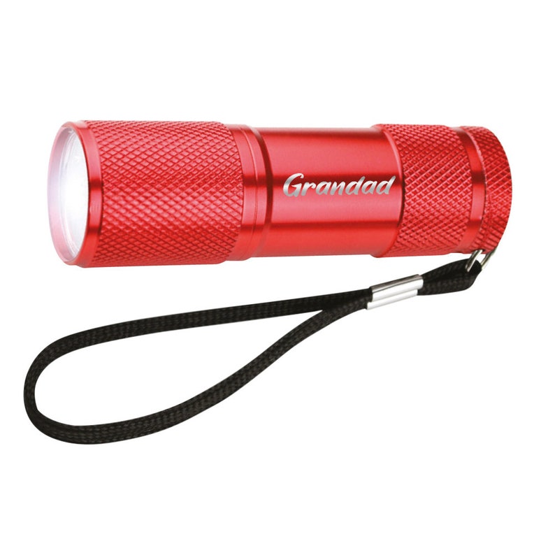 Personalised Hand Torch 6 LED Battery Powered Aluminium Etsy UK