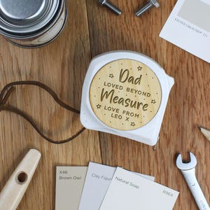 Cinta métrica personalizada de 5 m para papá, regalo práctico para el Día del Padre, herramienta personalizada para manualidades, regalo para comerciante